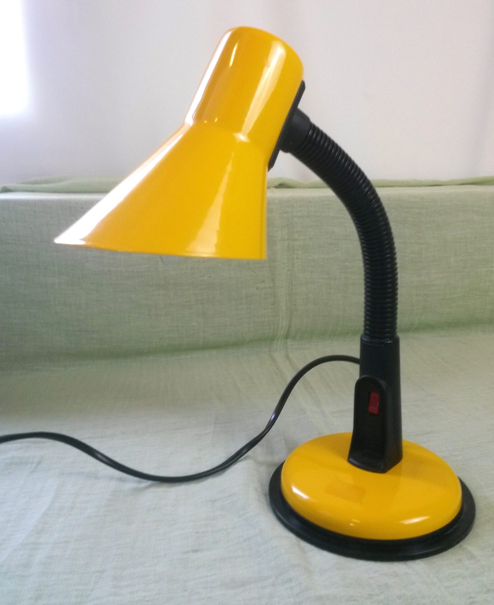 Yellow Desk Lamp Gooseneck Table Light Retro Lamp 1980s Etsy
