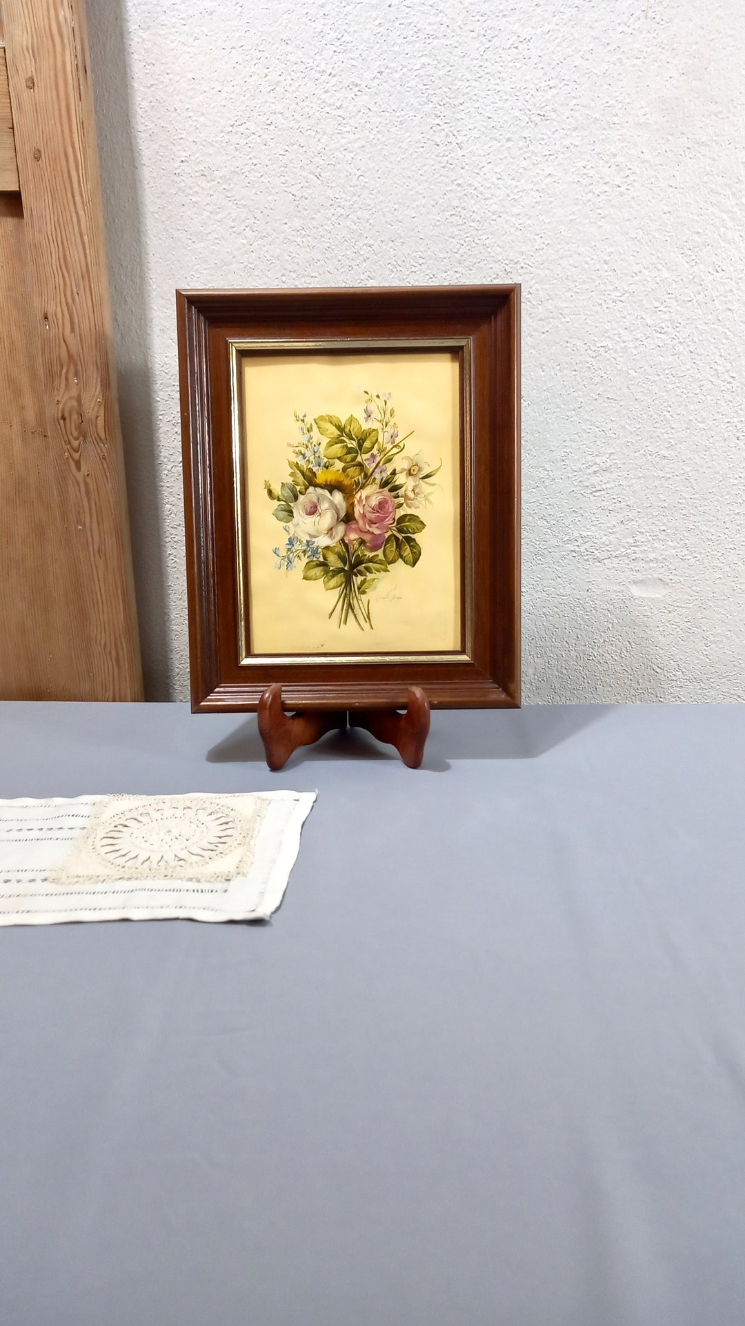 French Floral Wall Picture Romantic Rose Art Framed Floral Art France