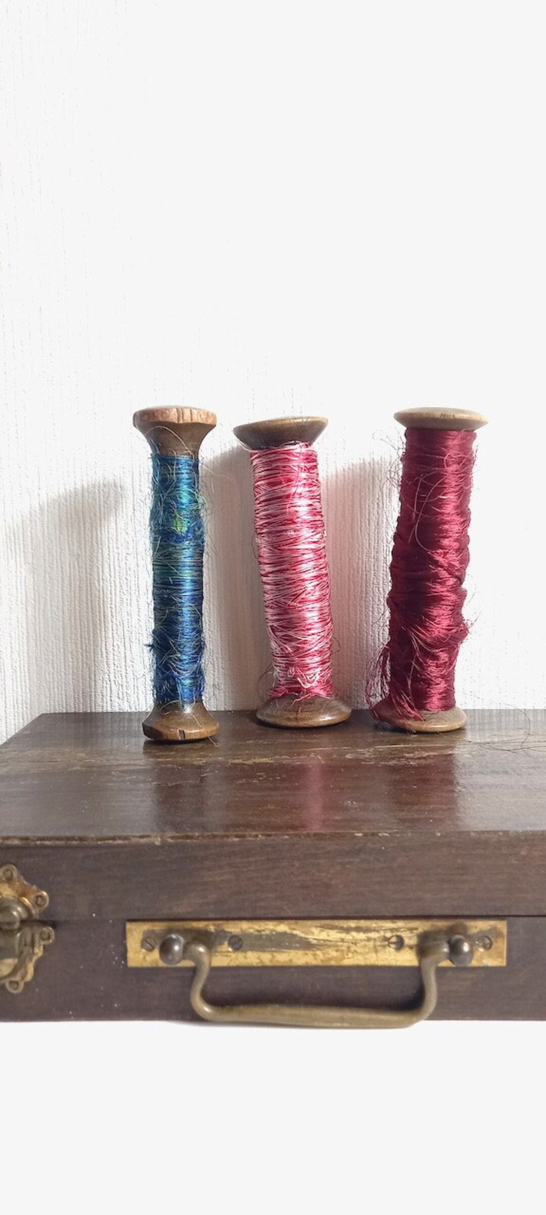 アンティーク木製糸巻き3本：雑貨装飾セット - Etsy 日本