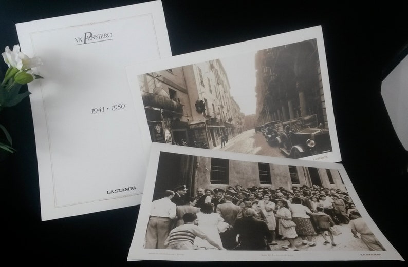 Italian La Stampa WWII Memorabilia Commemorative Photographs 1941-1950 Italian Publications Newspaper