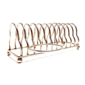11 Slot Chrome Toast Rack and Jam Holder - Toast Rack France - Breakfast Tray - Elegant Serving Holders