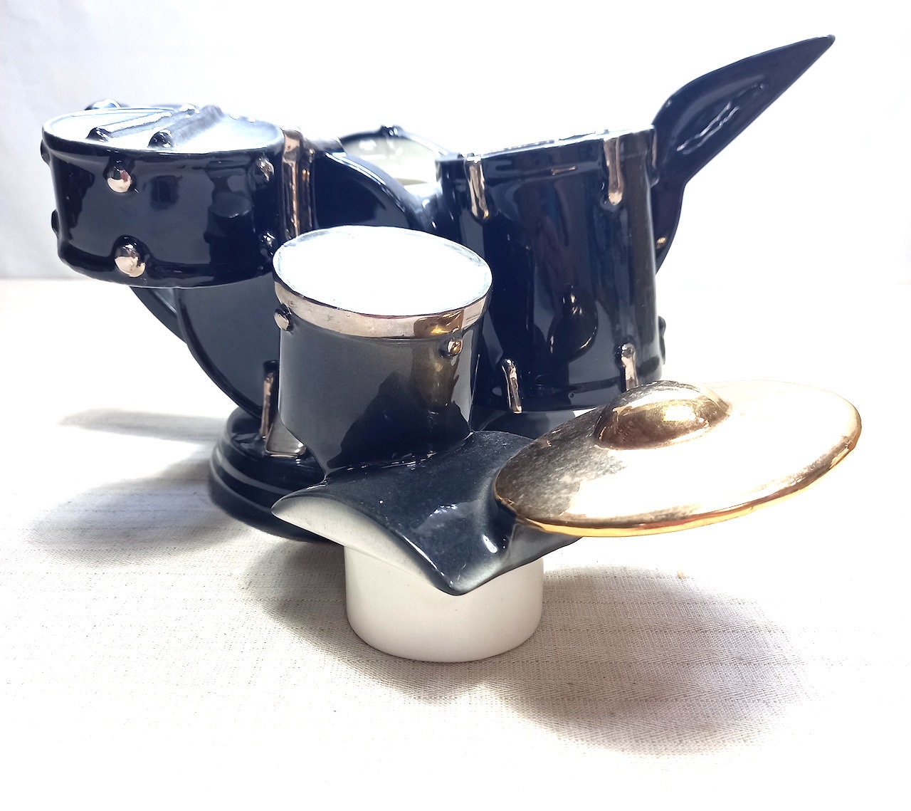 Richard Parrington Teapot: Drum Set Teapot - Etsy Ireland
