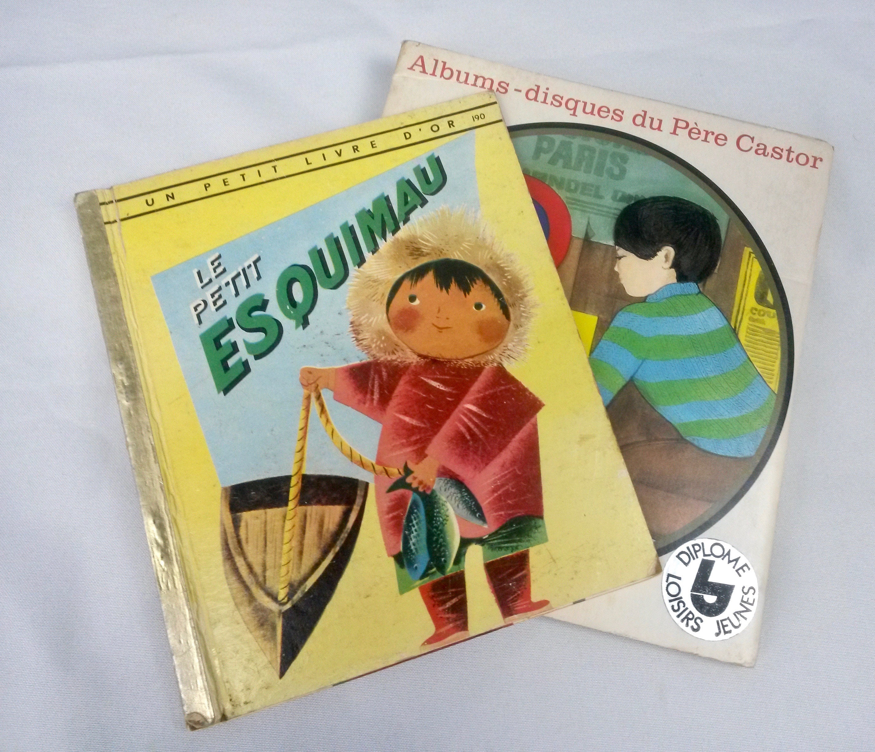 2 Vintage French Children's Books Book with Vinyl Etsy