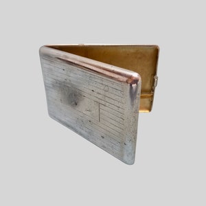 Vintage Metal Cigarette Case - Smoker's Gift - Slimline Metal Wallet -  Gauloises - Silver Metal Cigarette Box