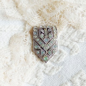 Art Deco Rhinestone Dress Clip