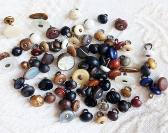 Antique Boot Buttons, Waistcoat Buttons, Small Buttons Job Lot