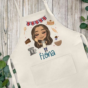 Personalised Character Apron - Adult Size Baking Apron - Caricature Apron