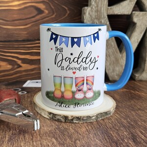 This Daddy is Loved by - Personalised Welly Mug - Wellies Mug