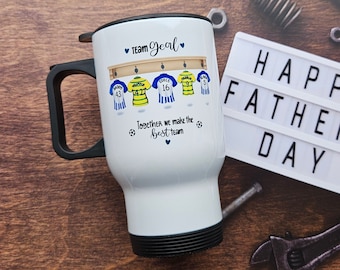 Our Team - Dad’s Team Travel Mug - Football Shirt Travel Mug - Football Top Family - Gift for Dad - Gift for Him - Father's Day Gift