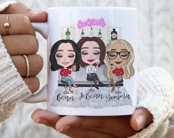 Personalised Character Best Friend Mug - Gift for Friends  - Birthday Gift for Bestie