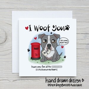 Happy Mother’s Day from the Dog Card - Card from the dog - Happy Birthday from the Dog - Greetings card