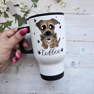 Personalised Dog Travel Mug - Caricature Dog Mug