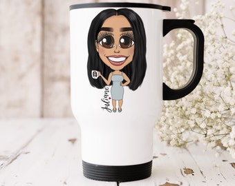 Caricature Stainless Steel Travel Mug