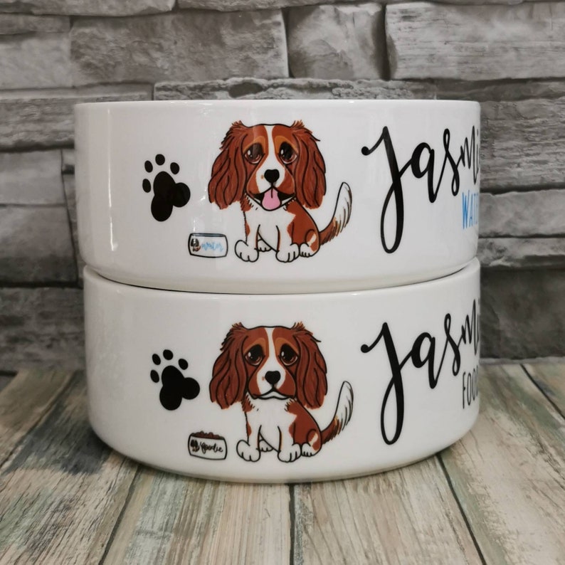 Ceramic Caricature Dog Food Bowl Personalised Dog Bowl image 8