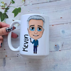 Personalised Caricature Mug - Character 15oz Mug - Digitally Hand Drawn Mug