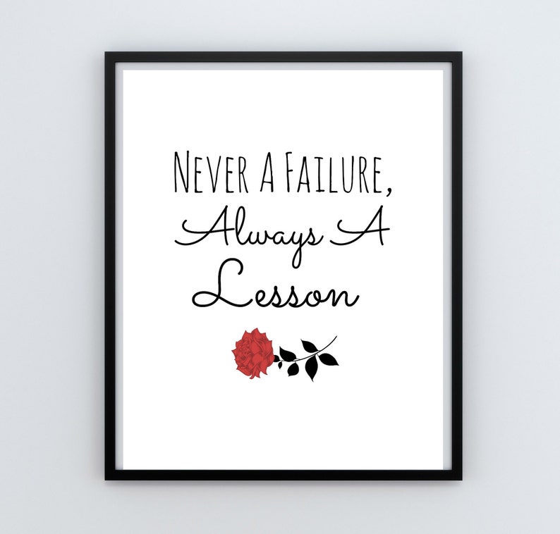 Never A Failure Always A Lesson Deutsch Never A Failure, Always A Lesson Instant Download Printable