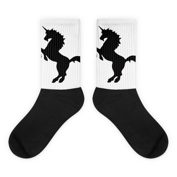 Urban Pedigree Black Unicorn Socks