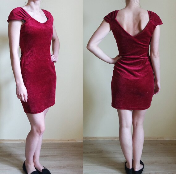 red velvet dress mini