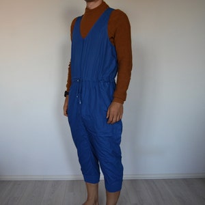 Adult Onesie Vintage Overall Blue Jumpsuit Long Pajamas Medium size Unisex Coveralls