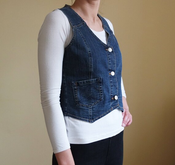 denim jean vest womens