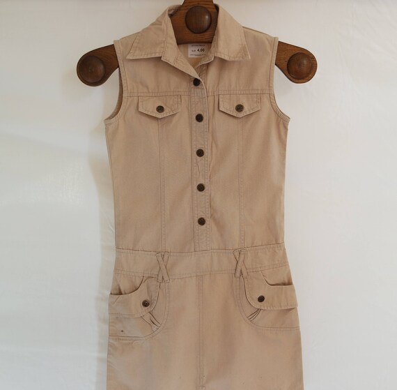Vintage Denim Beige Dress Button up Sarafan Jeans Dress Mini Dress Sarafan  Summer Dress XS Denim Dress Shirt Dress - Etsy