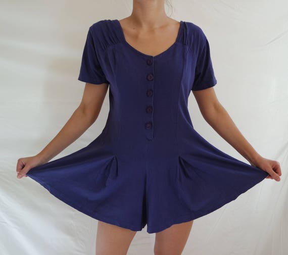 purple overalls skirt