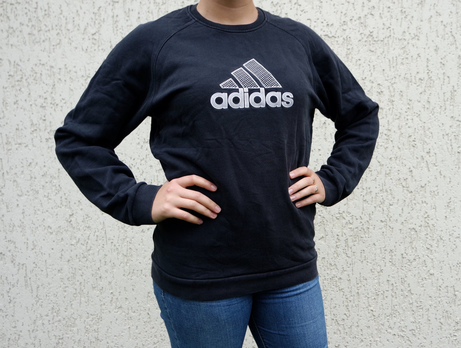 Vintage black adidas sweatshirt sale