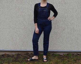 Pantalon long Overall vintage Denim Dark Blue Overalls Jeans Jumpsuit Workman Overalls