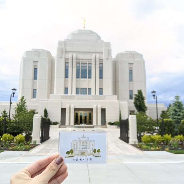 Aangepaste LDS tempel aanbevelen houder