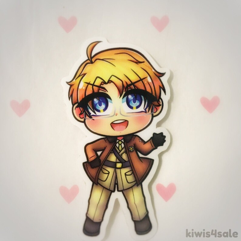Hetalia Chibi America Alfred F Jones Vinyl Sticker Etsy