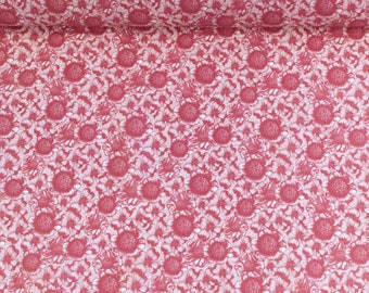 Toile cirée fleurs en coton enduit pour coudre nappes sac à couches vêtement de pluie ustensile 0,50mx1,40 m Art 2736