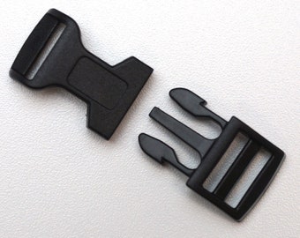 Buckle 15 mm click fastener backpack buckle fastener for webbing color black sewing crafts KW130