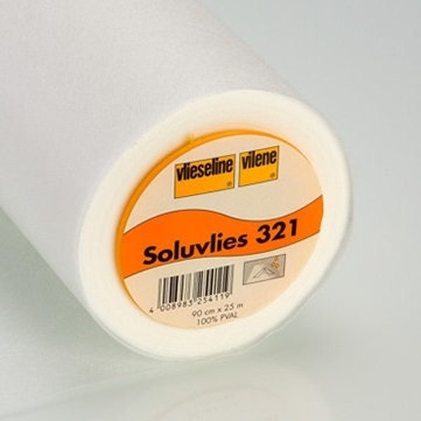 Soluvlies fleece line from Freudenberg, water-soluble embroidery fleece for collages and pizza technology 0.50 m x 0.90 m KW157