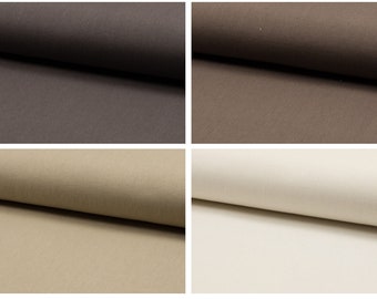 Linen-cotton fabrics plain colors in ecru, beige, taupe and light taupe 0.50mx1.40 m Art 3344