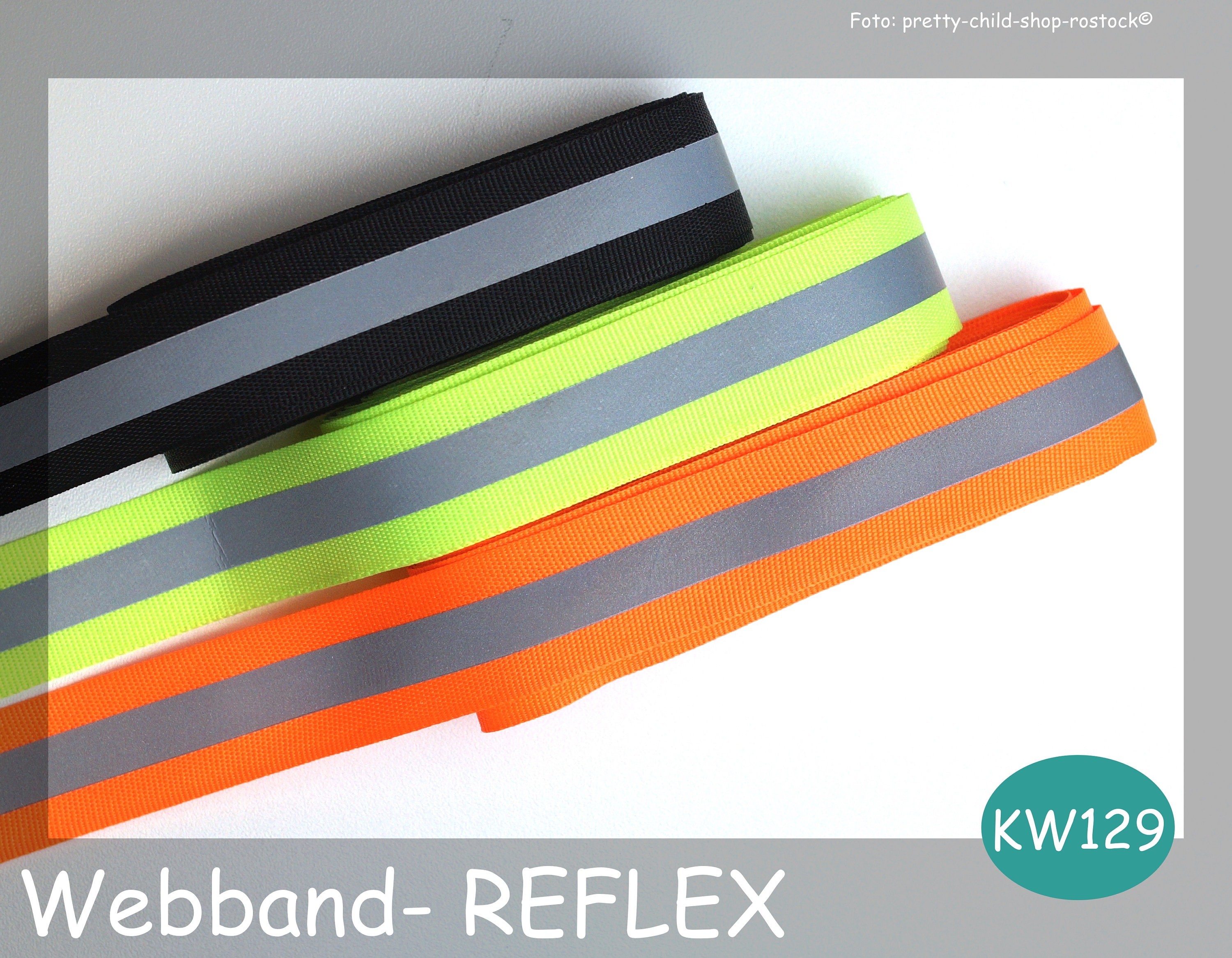 10M Reflektorbänder Reflexband Neonband zum Aufnähen Reflektierend  Sicherheit