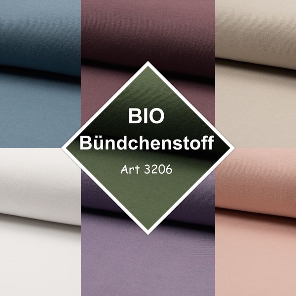 BIO Bündchen Stoff grün lila mauve sand rose weiß blau für Sweatshirts, Kleider, Röcke, Jumpsuit, Mützen 0,50mx0,70m Art 8206