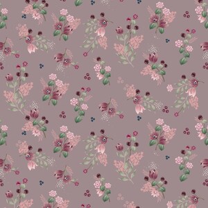 Jersey DIGITAL small flowers, in pink, taupe or dark jeans 0.50mx1.50 m Art 3271 -1 Rosa