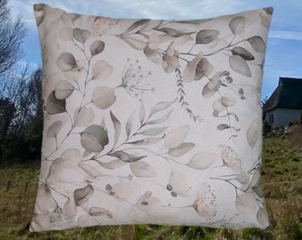 Decorative Cushion Leaves Flowers Digital Printing Cushion Case Optional with Filling KI107