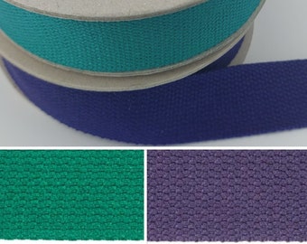 Cotton webbing 30 mm VENO, pocket webbing, belt band in purple or forest green KW262