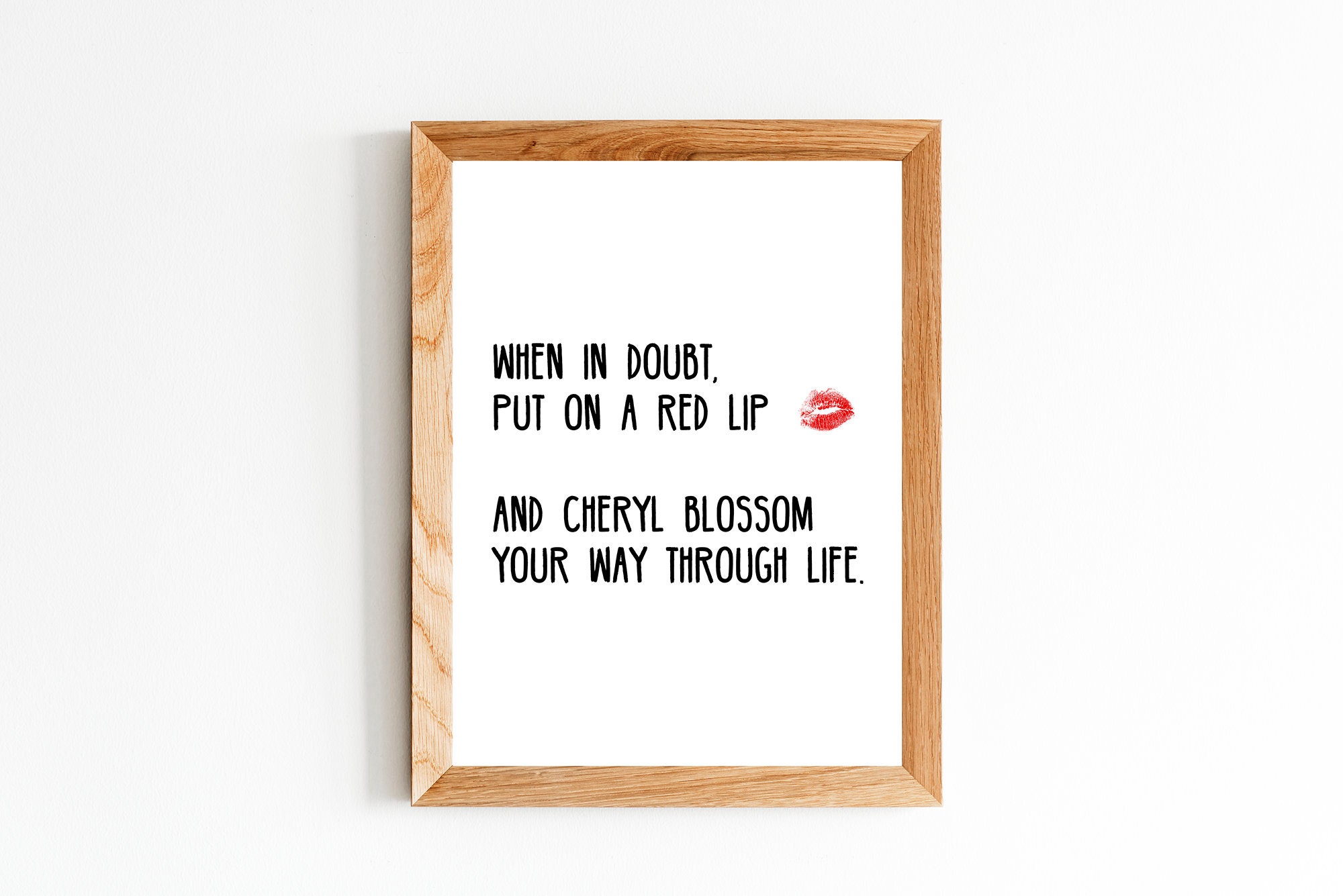 Cheryl Blossom Riverdale Rouge A Levres Digital Print Etsy Canada
