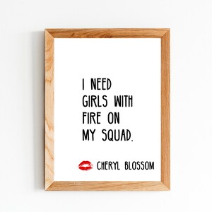 Cheryl Blossom Riverdale Rouge A Levres Digital Print Etsy Canada