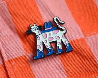 Cowboy Cat Enamel Pin: Wild West Boots, Cat Life
