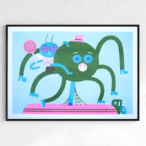 Spinnenritt - A3 Risograph Print