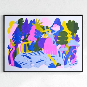Jungle Cat - A3 Risograph Print