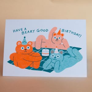 素敵な誕生日を - リソグラフグリーティングカード A6