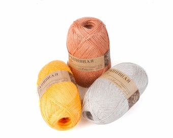 Pehorka Fine Lace weight camel Yarn Eco series 43 Natural colour Dark Camel