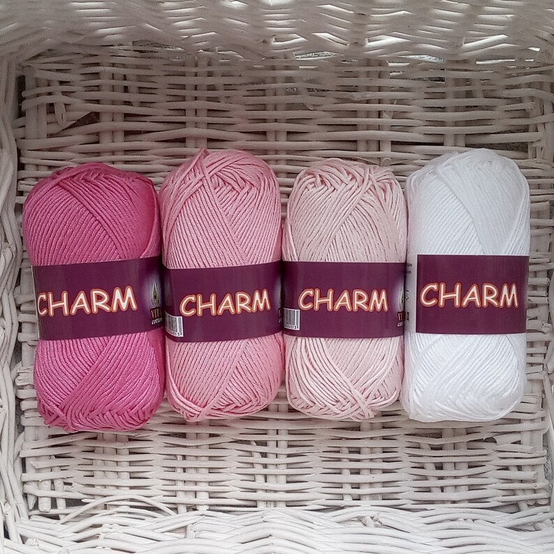 Summer Cotton Yarn Pack Charm Vita Cotton Crochet Cotton Yarn Etsy