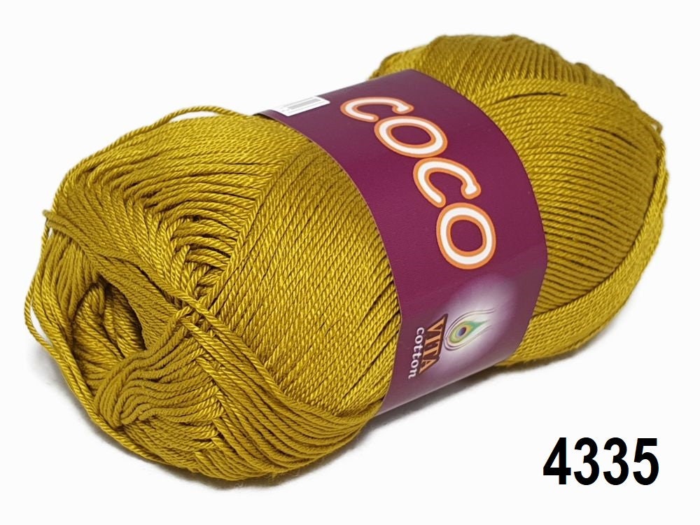 Cotton yarn 100 mercerized cotton COCO Vita cotton Knitting Etsy