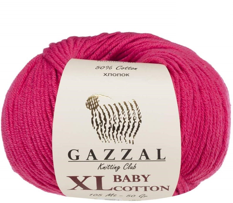 Cotton blend yarn Gazzal Baby Cotton XL / DK Worsted baby yarn Etsy