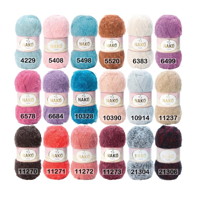 Fluffy Soft Yarn Hand Knitting Yarn Nako Paris Yarns for Etsy